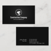 スタイリッシュなハンマーアイコン建設業カード 名刺 (正面/裏面)