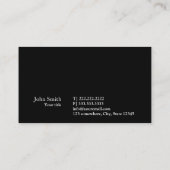 スタイリッシュなハンマーアイコン建設業カード 名刺 (裏面)