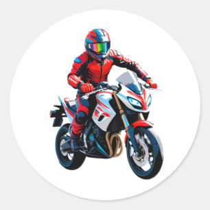 🔥 スタイリッシュなバイク乗り 大胆なストリートスピード ラウンドシール