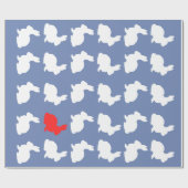 スタイリッシュなバニーの包装紙 ラッピングペーパー (フラット)