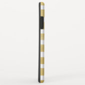 スタイリッシュなパイナップル水彩画の金ゴールドは縞で飾ります Case-Mate iPhoneケース (裏面/右)