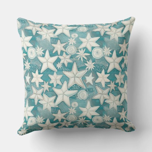 スタイリッシュなヒトデとウニの模様#25 ID1009 クッション (裏面)