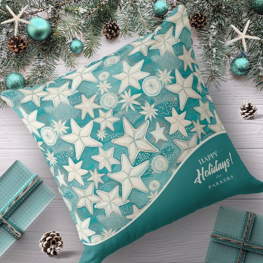 スタイリッシュなヒトデとウニの模様#25 ID1009 クッション