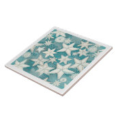 スタイリッシュなヒトデとサンドダラー柄#25 ID1009 タイル (側面)