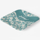 スタイリッシュなヒトデとサンドダラー柄#25 ID1009 ペーパープレート (傾斜あり)