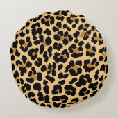 スタイリッシュなヒョウのプリントの円形の装飾用クッション ラウンドクッション (裏面)