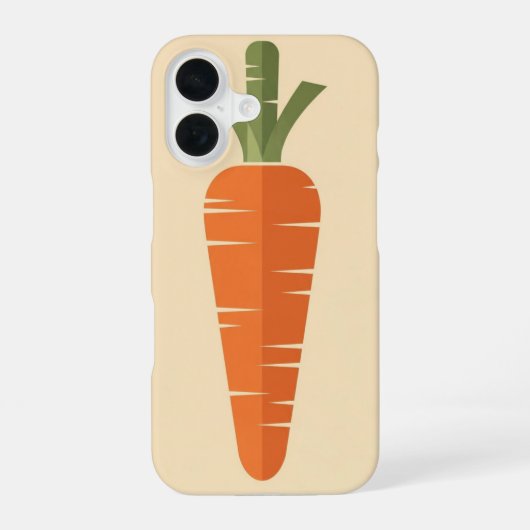 スタイリッシュなビンテージにんじん iPhone 16ケース (裏面)