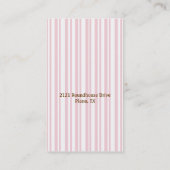 スタイリッシュなピンクおよびブラウンのカスタムなお母さんカード コーリングカード (裏面)