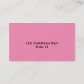 スタイリッシュなピンクおよび黒い花のお母さんカード コーリングカード (裏面)