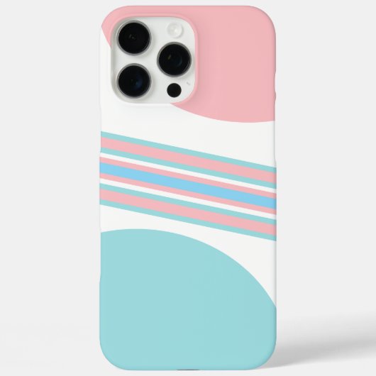 スタイリッシュなピンクとブルーの抽象幾何学ストライプ Case-Mate iPhoneケース (裏面)