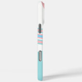 スタイリッシュなピンクとブルーの抽象幾何学ストライプ Case-Mate iPhoneケース (裏面 / 右)