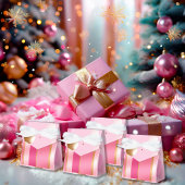 スタイリッシュなピンクとメタリック フェイバーボックス