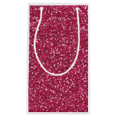 スタイリッシュなピンクのグリッター スモールペーパーバッグ (正面)