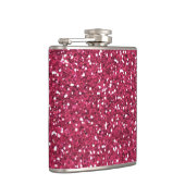 スタイリッシュなピンクのグリッター フラスク (右)