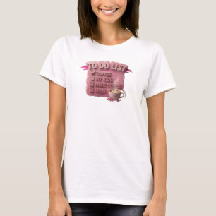 スタイリッシュなピンクのコーヒーさえ飲めれば Graphic Design Tシャツ