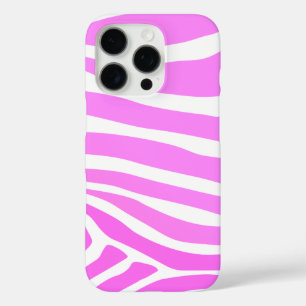 スタイリッシュなピンクのシマウマのプリント iPhone 16 PROケース
