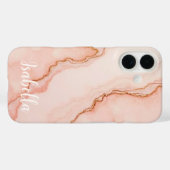 スタイリッシュなピンクの大理石 モダン Case-Mate iPhoneケース (裏面 (横))