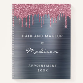 スタイリッシュなピンクの輝くドリップシルバーの予約 ノートブック