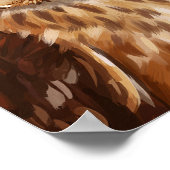 スタイリッシュなフクロウのアートポスター ポスター (角)