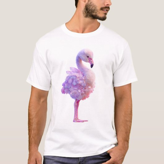 スタイリッシュなフラミンゴのイラスト メンズ Tシャツ (正面)