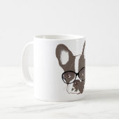 スタイリッシュなフレンチ・ブルドッグ コーヒーマグカップ (正面左)