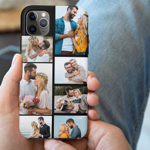 スタイリッシュなブラックの7枚フォトコラージュ iPhone 11 PRO MAXケース