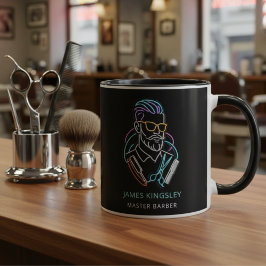 スタイリッシュなプロフェッショナルバーバー ヘアカット シェーブ グルーミング マグカップ
