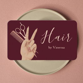 スタイリッシュなヘアサロン スタイリスト 美容師 名刺