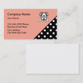 スタイリッシュなペットサービス 名刺 (正面/裏面)