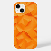 スタイリッシュなマットオレンジ幾何学柄iPhoneケース Case-Mate iPhoneケース (裏面)