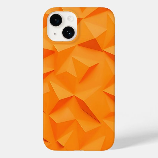 スタイリッシュなマットオレンジ幾何学柄iPhoneケース Case-Mate iPhoneケース (裏面)