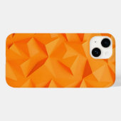 スタイリッシュなマットオレンジ幾何学柄iPhoneケース Case-Mate iPhoneケース (裏面 (横))