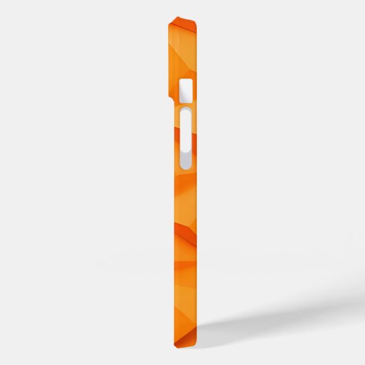 スタイリッシュなマットオレンジ幾何学柄iPhoneケース Case-Mate iPhoneケース (裏面 / 左)
