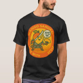 スタイリッシュなマンゴーサムライのスライス Tシャツ (正面)