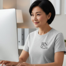 スタイリッシュなミニマリスト看護師Tシャツ 女性用