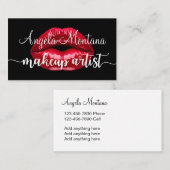 スタイリッシュなメーキャップアーティストのプロモーション 名刺 (正面/裏面)