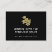 スタイリッシュなメーキャップアーティストの名刺 名刺 (裏面)