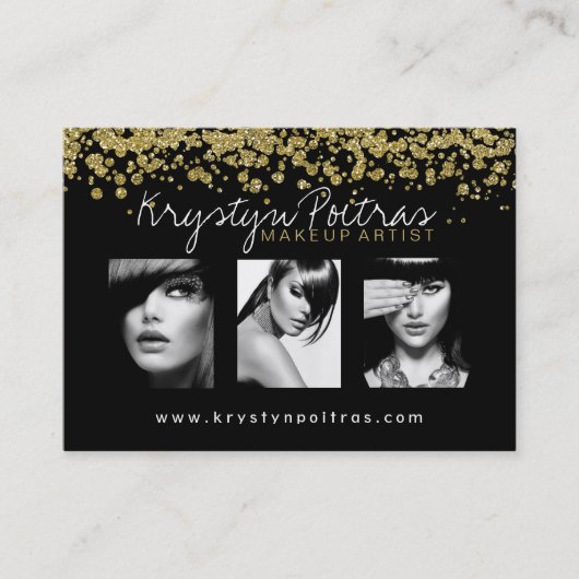スタイリッシュなメーキャップアーティストの名刺 名刺 (正面)