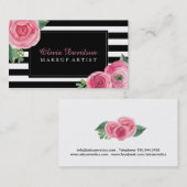 スタイリッシュなメーキャップアーティストの名刺 名刺 (正面/裏面)