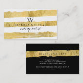 スタイリッシュなメーキャップアーティストの名刺 名刺 (正面/裏面)