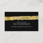 スタイリッシュなメーキャップアーティストの名刺 名刺 (裏面)