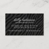 スタイリッシュなメーキャップアーティストの名刺 名刺 (裏面)