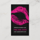 スタイリッシュなメーキャップアーティストの名刺 名刺 (裏面)
