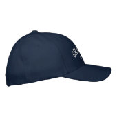 スタイリッシュなモダンなカスタムテキスト 刺繍入りキャップ (右)