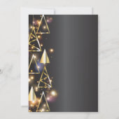 スタイリッシュなモダンゴールドブラックビジネスクリスマスパーティー 招待状 (裏面)