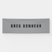 スタイリッシュなモダンデザインの名前 | グレー＆ブラック 横断幕 (横)