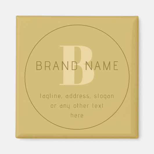 スタイリッシュなモダンミニマルゴールドのリターンアドレス マグネット (正面)