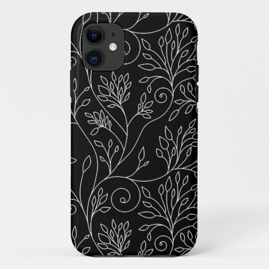 スタイリッシュなモノクロのお花のiPhone 5 ケース Case-Mate iPhoneケース (裏面)
