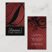 スタイリッシュなモノグラムのサロンの名刺 名刺 (正面/裏面)