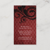 スタイリッシュなモノグラムのサロンの名刺 名刺 (裏面)